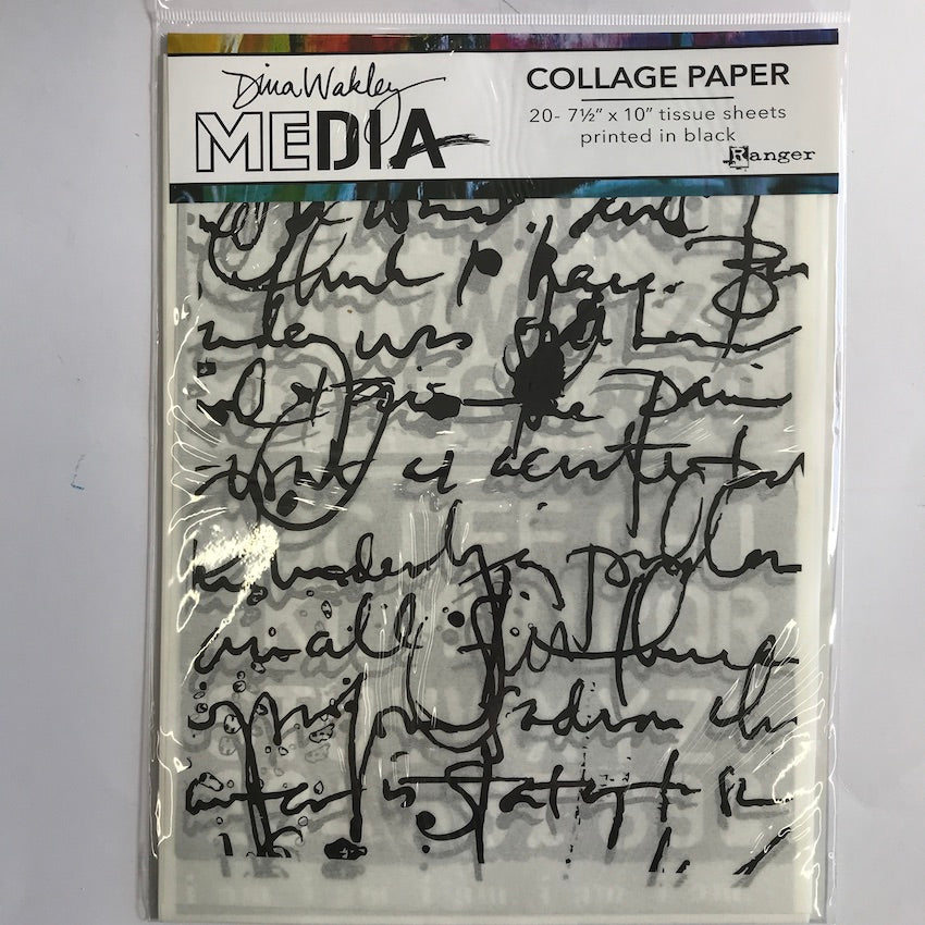 Dina Wakley Media Collage Paper - Jumbled Letters [MDA81838]