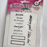 Art by Marlene Essentials SOMETHING TO SAY clear stamp set