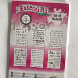 Art by Marlene Essentials Rub-on Transfers ALPHABET SET 6 sheets