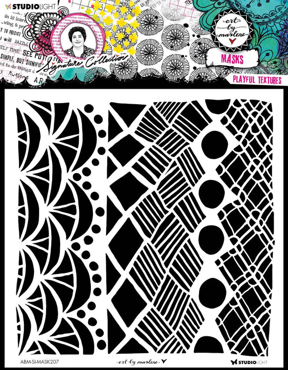 Art by Marlene Playful Textures stencil mask