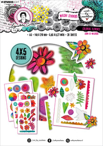 Art by Marlene COLORFUL ELEMENTS Washi Stickers