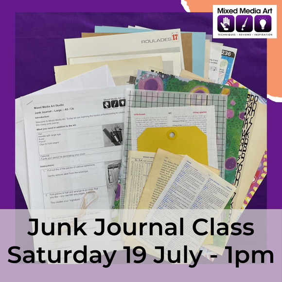 Junk Journal CLASS - Sat19Jul 1pm