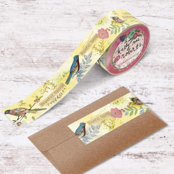 Hopeful Spirit - gold foil washi tape 30mm - Kelly Rae Roberts