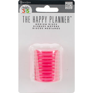 Medium Discs HOT PINK 1.25" The Happy Planner