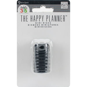 Mini Discs BLACK 7/8" The Happy Planner 9pcs