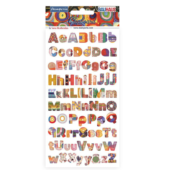 Bauhaus Ephemera; chipboard alphabet