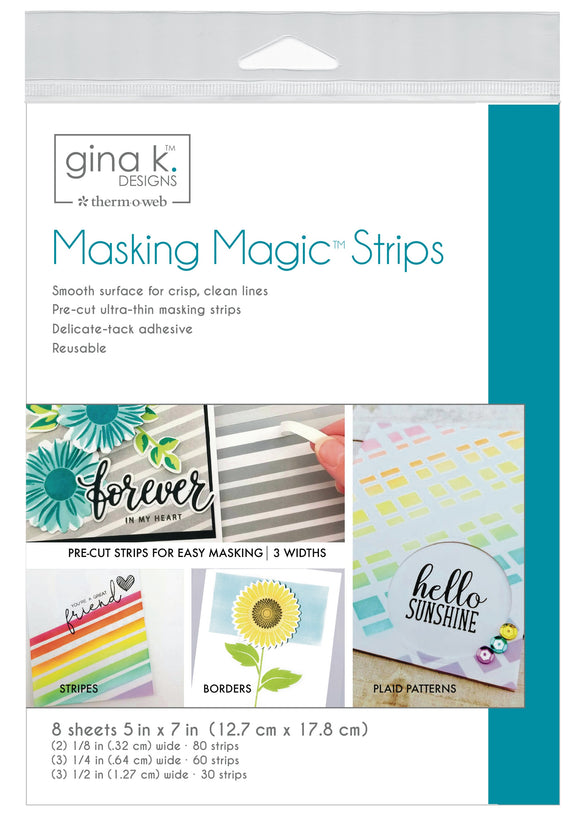Gina K Designs Masking Magic Strips 8/Pkg