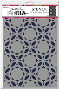 Dina Wakley Media Stencil 9"X6" CURLY TILE MDS81609