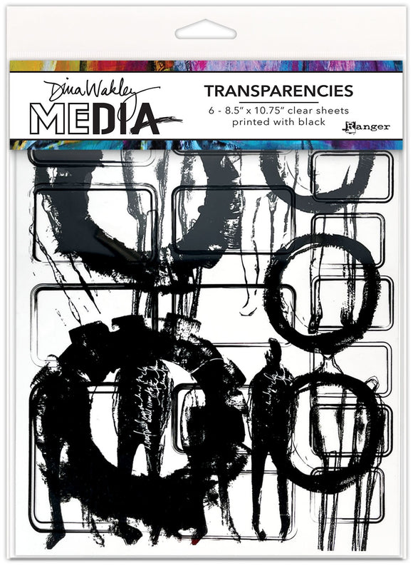 Dina Wakley Transparencies FRAMES & FIGURES SET 1 - 6 sheets MDA80541