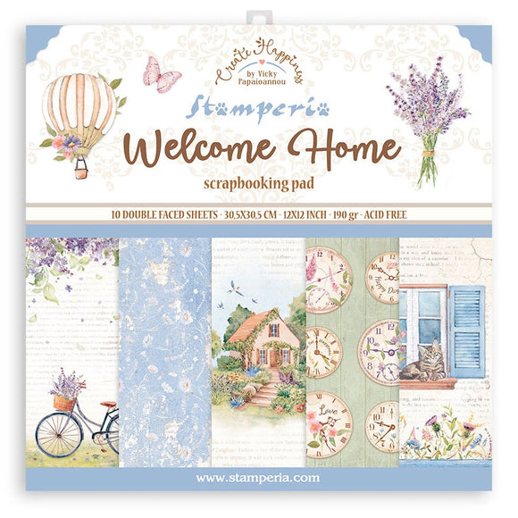 Welcome Home Scrapbooking Pad 8x8 10 double sided sheets