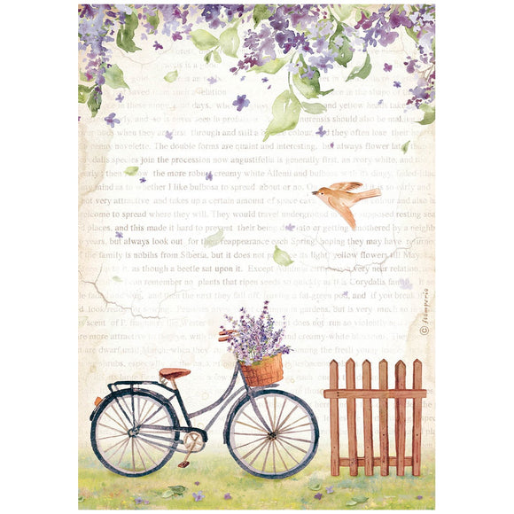 Stamperia Decoupage Rice Paper 28gsm A4 BICYCLE