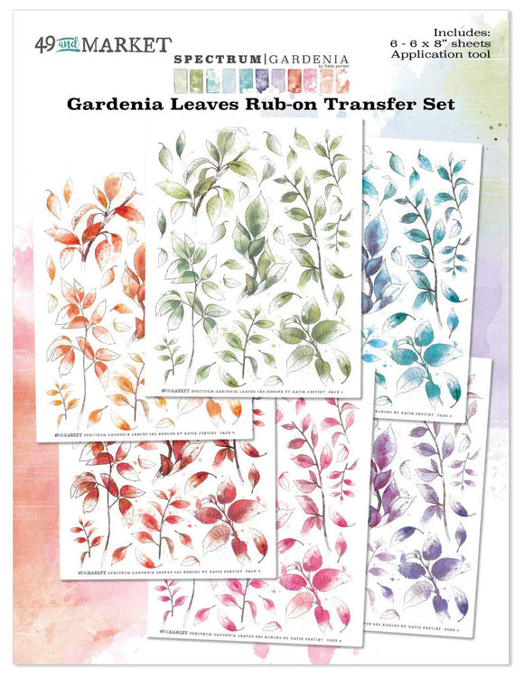 Spectrum Gardenia Leaves Rub-Ons 6 Sheets 49 and Market
