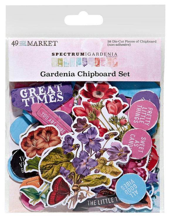Spectrum Gardenia Chipboard Set