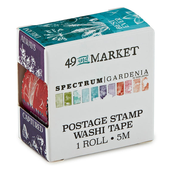 Spectrum Gardenia Coloured Postage Postage Stamp Washi Tape 5m