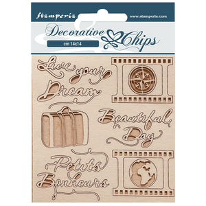 Oh La La Stamperia Decorative Chips 5.5"x5.5" LIVE YOUR DREAM