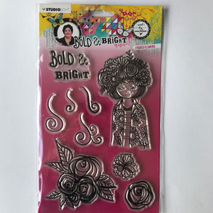 Art by Marlene FRIDA'S FLOWERS Stamp Set Bold & Beautiful ABM-BB-STAMP127
