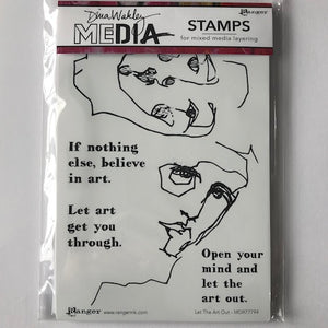 Dina Wakley Media Stamps LET THE ART OUT MDR77794