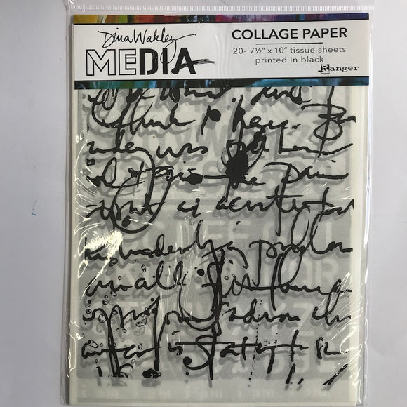 Dina Wakley Media Collage Tissue Paper 20 sheets 7.5in x 10in MDA77886 TEXT