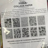 Dina Wakley Media Collage Tissue Paper 20 sheets 7.5in x 10in MDA77893 THINGS THAT GROW