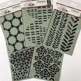 Dina Wakley Media Stencil 9"X6" CONNECTED DOTS MDS77640