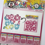 Art by Marlene Stencil VIBRANT FLOWERS ABM-BB-MASK69