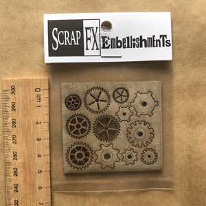 ScrapFX Chipboard Cogs micro 12pcs