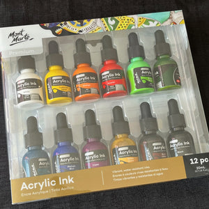 Acrylic inks - 12 pcs