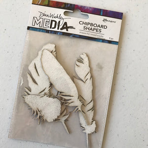 Dina Wakley Media Chipboard Shapes FEATHERS  MDA74915