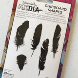 Dina Wakley Media Chipboard Shapes FEATHERS  MDA74915