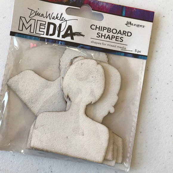 Dina Wakley Media Chipboard Shapes PASSPORT PHOTOS MDA74939