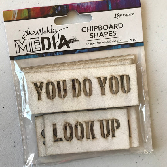 Dina Wakley Media Chipboard Shapes SPEAK OUT MDA74953