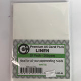 Craft4U A5 Card 20Pk Linen White