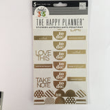 The Happy Planner Stickers To Do Gold 5 sht