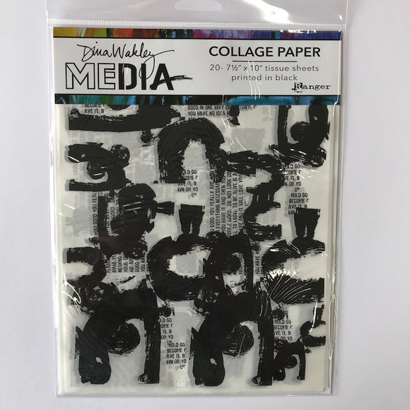 Dina Wakley Media Collage Tissue Paper 20 sheets 7.5in x 10in MDA77879 PAINTED MARKS