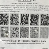 Dina Wakley Media Collage Tissue Paper 20 sheets 7.5in x 10in MDA77879 PAINTED MARKS