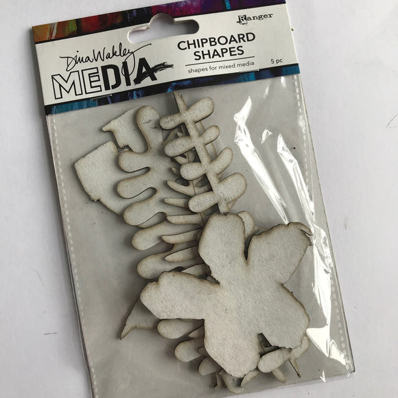 Dina Wakley Media Chipboard Shapes Botanicals MDA65920