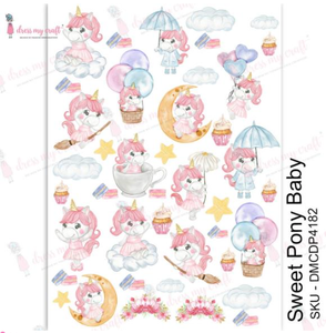 Sweet Pony Baby Transfers 22cm x 30cm