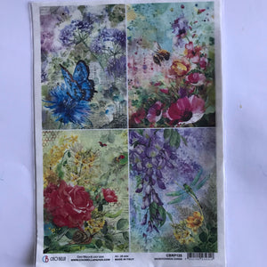 Ciao Bella A4 Rice Paper 28 gsm Microcosmos Cards CBRP125