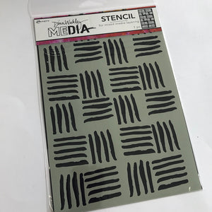 Dina Wakley Media Stencil 9"X6" CROSS HATCH MDS74854