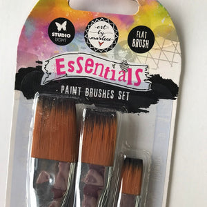 FLAT BRUSH Set of 3 Art by Marlene Essentials ABM-ES-BRUSH01