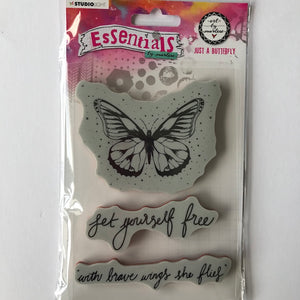 Art by Marlene Essentials JUST A BUTTERFLY Rubber cling stamp set