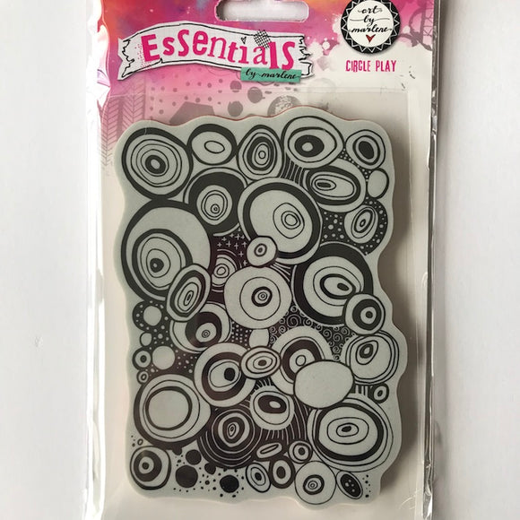 Art by Marlene Essentials CIRCLE PLAY Rubber cling stamp set