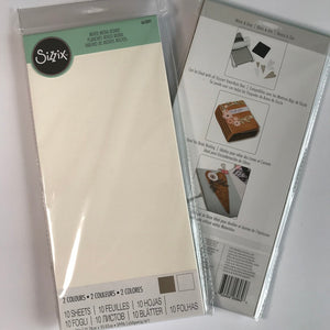 Sizzix Mixed Media Board 6in x 13in 10 shts 2 colours 663891