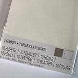Sizzix Mixed Media Board 6in x 13in 10 shts 2 colours 663891